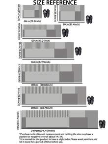 1 块硅胶厨房垫，几何拼布图案，由不同深浅的灰色方形和矩形块组成，设计时尚奢华，可缓冲和缓解厨房疲劳，表面织物材料带有吸水海绵中间