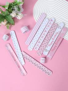 12Pcs Pink Bow Birthday Slap Plastic Wristband,Pink Bow Theme Birthday Party Decor,Baby Girl Shower Decorations,1st Birthday Party Decor,Gender Reveal Party Supplies,Baby Shower Party Favors,Funny Handcraft,Baby Girl Party Supplies,First Birthday Party Decorations,Pink Birthday Decorations,Pink Bow Decor - Pink Bow - View 6