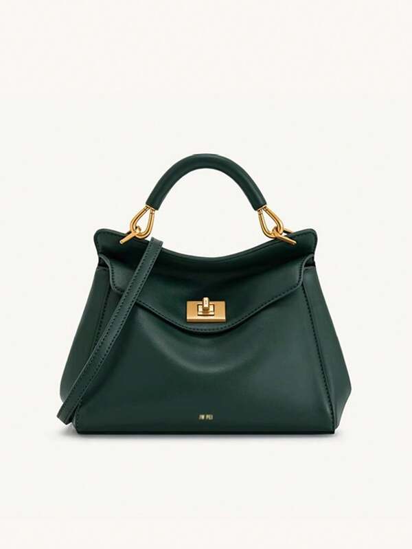 Clasp Design Fashionable Shoulder Bag, Versatile Handbag For Parties And Daily Use