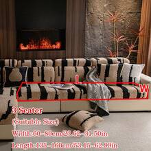 1pc Thick Warm Jacquard Soft Velvet Anti-Slip Sofa Seat Cushion Cover, Style Soft & Skin-Friendly Pet-Proof Elastic Sofa Slipcover, Autumn/Winter Anti-Scratch Sofa Skirt Suitable For L-Shaped Combination Sofa And 1/2/3/4 Seat Sofa (Sold Individually) - Coffee Brown - View 19