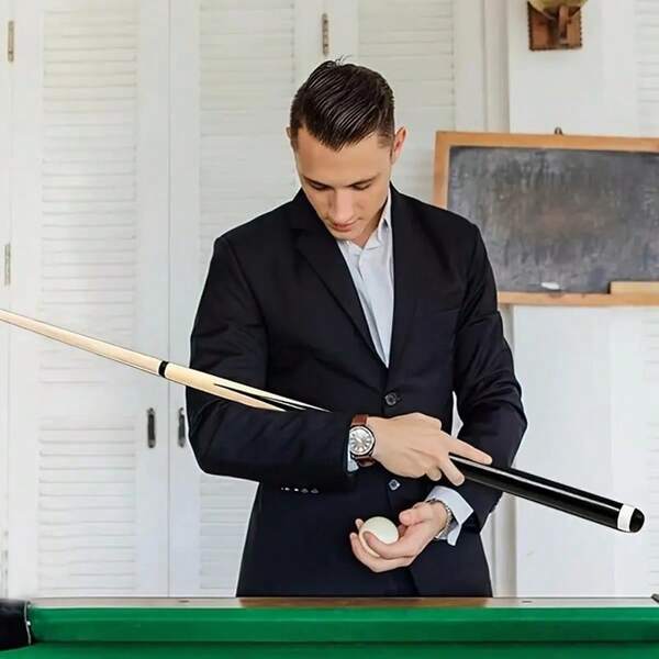 Portable Billiard Cue, With Detachable Shaft And Light Wood Structure-Smooth Surface To Enhance Grip, Durable And Easy To Use, Suitable For Beginners And Professional Players, Family, Bar And Competition Venues (White), Home Entertainment, High-Quality Design, Ideal For Beginners