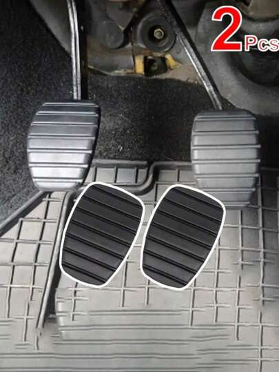 Universal Car Pedal Protector, Fit For Car Brake Clutch Pedal Mat, Clutch Brake Pedal Pad Cover, Anti-Slip Rubber Cover For Renault Clio 2 3 Captur J87 Space 4 Fluence Kangoo Laguna Megane Scenic - Durable And Easy To Install - Car Accessories/Exterior Accessories/Replacement Parts