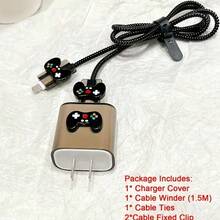 5-In-1 Set: 3D Game Controller Charging Head Protector, 20W Fast Charging Data Cable Compatible With IPhone 12/13/14 Series