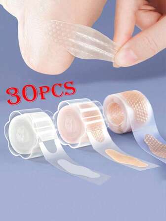 30pcs Transparent Silicone Gel Anti-Friction Pads - Waterproof, Foot Pads, High Heel Blister Protectors, Shoe, Toe, Anti-Chafing Tape, Heel Cushion Pads For Heel Abrasions, Blisters And Foot Irritation - With Shoe Insole Protection