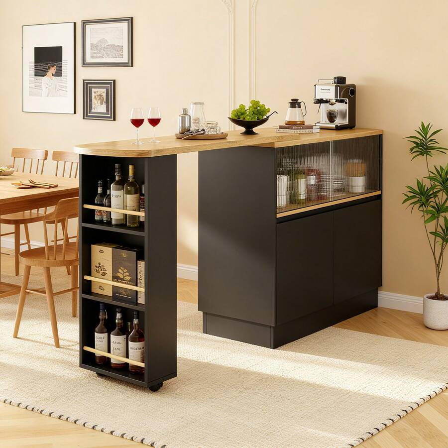 Stationary Storage Islands - Black - View 1