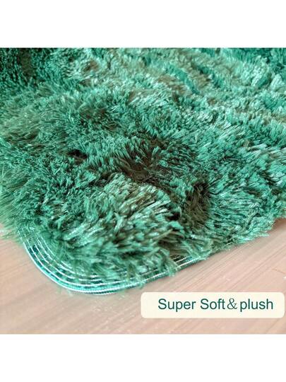 Moderne Indoor Shaggy Vloerkleed Bedroom Living Room Dorm Home ative Polyester Fiber, Sponge Filling Lightweight Dark Groen Plush Area Rugs Super Zachte Comfy Accent Festive Vloer Tapijt view 4