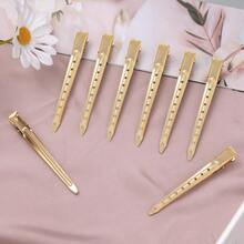 24 Packs Of Duck Bill Clips, Bantoye 3.5-Inch Anti-Rust Metal Crocodile Curly Clips With Hole Hair Styling, Dyed Hair, Silver - 霧面金 - 查看 5