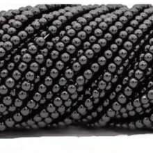 Piedra natural Onyx Lustrada para Bisuteria 1 Tira - Negro - Ver 5