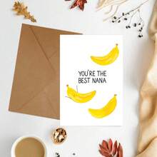 بطاقة تهنئة للجدة - بطاقة مضحكة وإبداعية "أنت أفضل جدة" مع مغلف