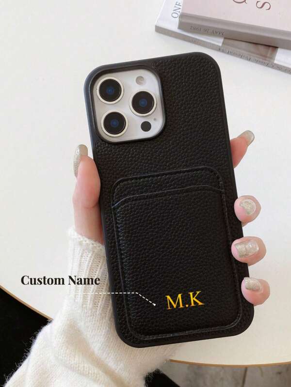 Capa Personalizada Com Estampa De Lichia, Capa De Celular Com Monograma E Carteira Para Cartão De Crédito, Capa De Celular Com Iniciais Compatível Com Iphone 17, 16, 15, 14, 13, 12, 11 Pro, Xs Max, X Xr Plus, Ótimo Presente De Aniversário, Presente De Feriado, Presente Para Ele/Ela, Presente Personalizado, Etsy/Produto Personalizado, Presente Personalizado Para Ela/Ele, Presente De Aniversário, Presente De Casamento, Presente Personalizado Para Pai/Mãe (, Estampa Em Folha Metálica), Material Escolar Para A Volta Às Aulas, Loja De Volta Às Aulas, Concha, Para Sala De Aula, Estudantes Universitários, Adolescentes, Presente Para Professores, Alunos Do Ensino Fundamental, Para Estudantes Universitários, Calouros