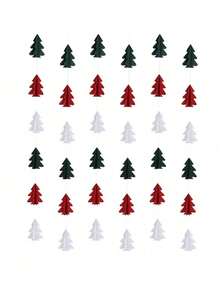 1/20/40 Peças Decoração de Natal Suprimentos para Festa - Bandeiras de Papel Penduradas de Mini Árvore de Natal 3D, Ornamento de Vitrine Festiva para Casa/Festa/Loja, Decoração Pendurada de Natal e Decorações de Papel para Feriados