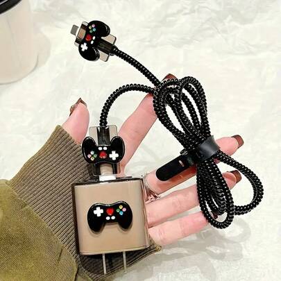 5-In-1 Set: 3D Game Controller Charging Head Protector, 20W Fast Charging Data Cable Compatible With IPhone 12/13/14 Series