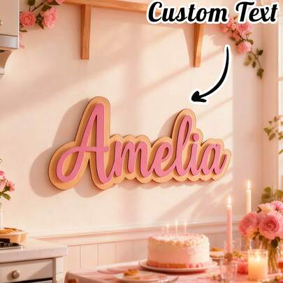 A Custom Wooden Nameplate, Perfect For Personalizing Your Home Decor, Apartment Number, Bedroom Door, Or As A Personalized Christmas Or Front Door Sign. Perfect For Displaying Family Names, Shop Names, Or Pet Names. A Thoughtful Gift For Birthdays, Back-To-School Celebrations, Housewarmings, Weddings, Valentine's Day, Christmas, And Thanksgiving, And Also A Great Present For Couples, Children, Newlyweds, And Friends. ,Forever Love