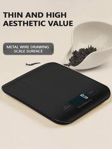 Kitchen Electronic Scale, 10kg Capacity, High-Precision Food Scale, Stainless Steel Weighing Pan, With Tare Function And Multiple Unit Conversions, Suitable For Cooking And Baking. The Scale Surface Has A Blue Protective Film, Which Must Be Removed Before Use. Battery Powered (Batteries Not Included). - Multicolor - View 5