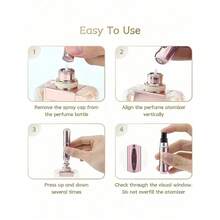 4pcs 5ml Refillable Perfume Bottles, Mini Portable Aluminum Spray Bottle For Perfume Perfume Bottle Perfume Refillable Bottle - Multicolor - View 4