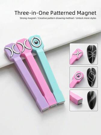 Three-In-One Flower Cat Eye Magnet Strong Magnet Multi-Functional Glass Bead Water Ripple Manicure Salon Tool