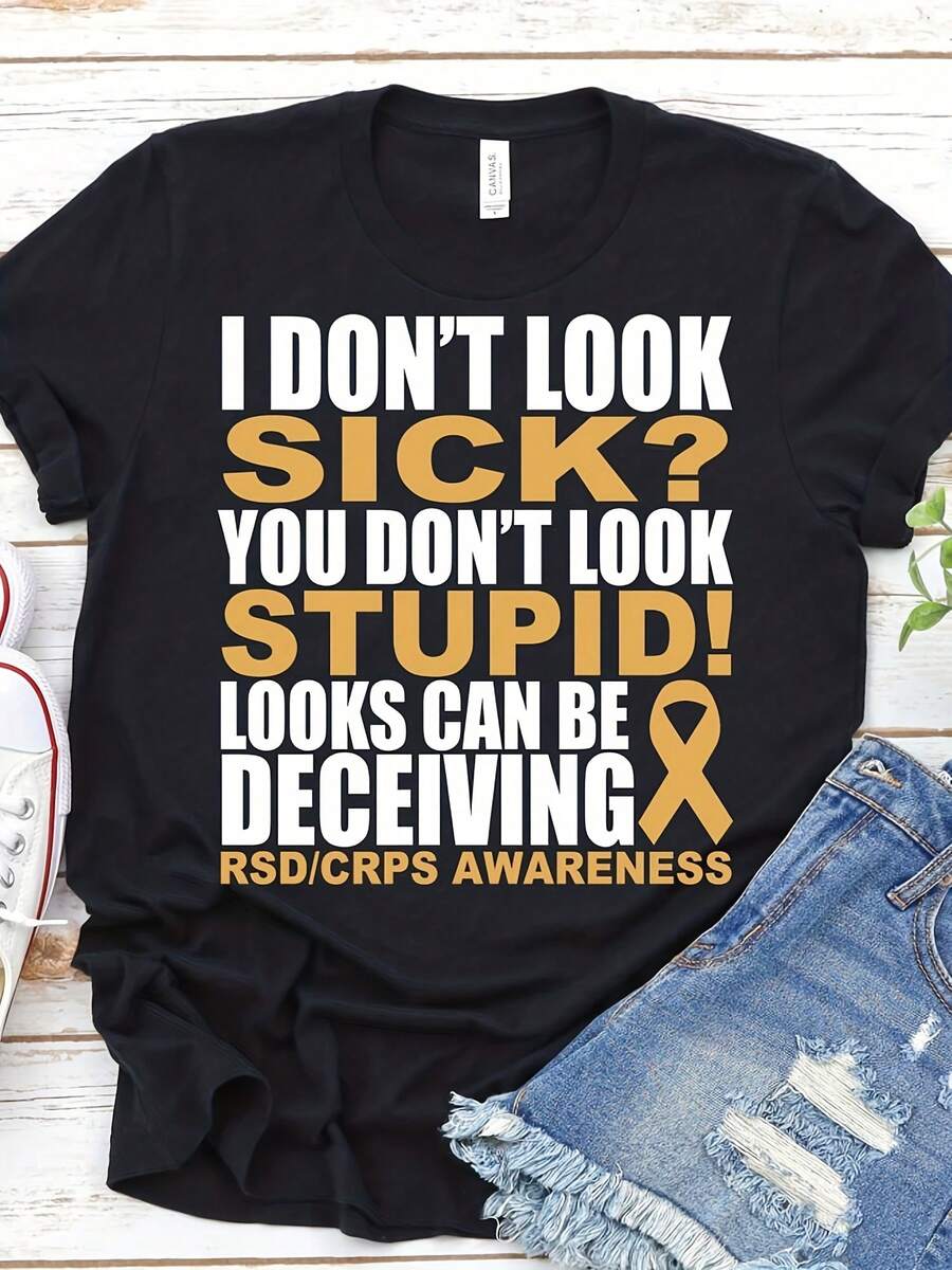 CRPS Awareness Shirt, Complex Regional Pain Syndrome Shirt, CRPs Orange Ribbon Shirt, CRPs Warrior Shirt, CRPSRSD Awareness Tee, RSd Awareness - Style 14 - View 1