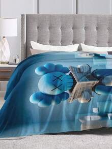 Kawss Kawaii Kaw  Blanket Super Soft Flannel Blanket Lightweight Warm And Comfortable Blanket Adult Gifts For All Seasons No Linting, Machine Washable - màu đen - Xem 7
