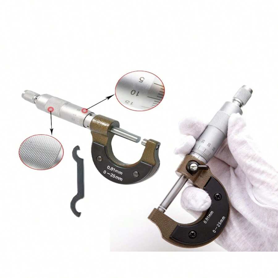 Micrómetro Exterior Precisión 0.125mm Medicion Industrial 0.1 Mm 2.5 Cm