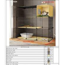 双层室内猫笼，宽敞自由空间猫屋，不占地面空间 - 彩色 - 查看 12