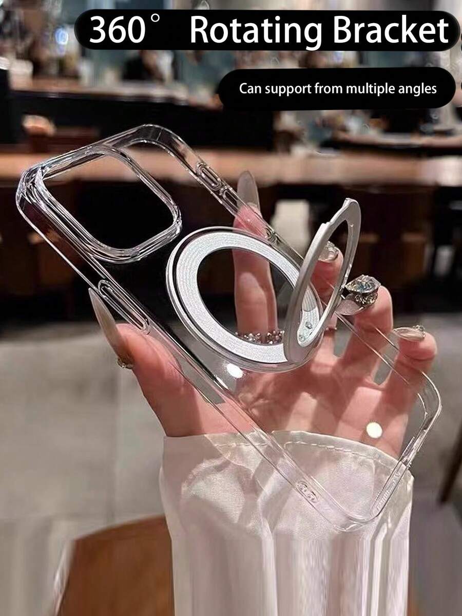 1 个 360° 可旋转金属支架 + 防摔/防摔厚实耐用的透明手机壳，兼容 17/17 Air/17 Pro/17 Pro Max/16 Pro Max/16/16 Pro/16 Plus/15/15 Pro Max/15 Pro/11/12/13/14 Pro Max/11 Pro/11 Pro Max/12 Pro/12 Pro Max/13 Pro/13 Pro Max/14 Pro/14 Pro Max，时尚创意设计