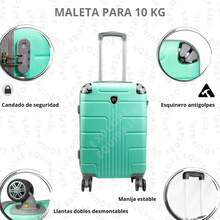 20 Inch Suitcase, Undocumented, Lightweight, Double Wheel, Fixed Lock - Mint Blue - View 4