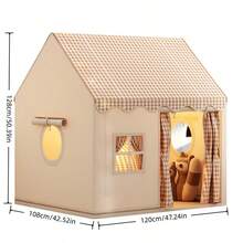 可拆卸、耐用、保暖的宠物狗/猫窝，室内外均可使用，半封闭式猫窝，适合秋冬季节，可水洗，柔软舒适，适合小型/中型/大型宠物，生日/圣诞礼物 - 卡其色 - 查看 10