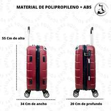 Maleta 20 Pulgadas Sin Documentar Ligera Doble Llanta Candado Fijo - Rojo - Ver 2