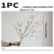 1 cành liễu tuyết xanh nhân tạo được thiết kế đặc biệt cho bình hoa. Những cành cây xanh nhân tạo này là lựa chọn hoàn hảo để trang trí cửa hàng, vườn, văn phòng và nhà ở. - Nhiều màu - Xem 14