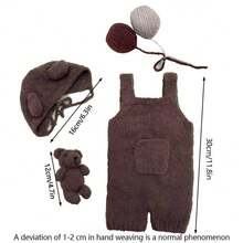 Newborn Baby Photography Props - Balloon, Knitted Hat, Blanket, Wrap Cloth - Multicolor - View 2