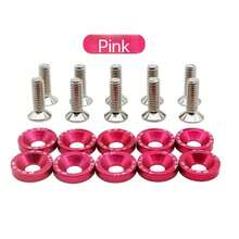 高品质 M6 阳极氧化铝垫圈和螺栓套件 - 适用于汽车和摩托车，多种颜色的装饰螺丝和垫圈