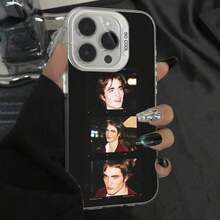 Funda de teléfono T-Twilight Robert Pattinson para 17,16,15,14,13,12,11,Pro,Max,Plus,air, anti-caída, gris plata mate, parachoques duro - Z6 - Ver 5