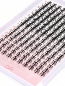 160 Stücke 3D Ahornblatt-Effekt Lockige Falsche Wimpern, Neue Geflügelte Katzenaugen Wimpern, 9-16mm Einzelne Wimpernbüschel, Natürliches Aussehen & Extra Dick & Intelligent & Super Weich & Ultra Leicht Wiederverwendbares Wimpernverlängerungs-Set, Geeignet für Anfänger, Alltag, Hochzeit, Date, Party, Musikfestival, Halloween