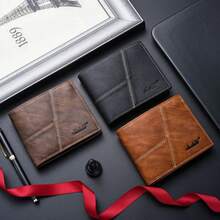 Carteras de Cuero para Hombres Diseño Largo Monederos Casuales Cartera con Cremallera para Hombre Porta Monedas y Tarjetas Bolsa de Dinero Delgada Estuche de Crédito de Alta Capacidad - Negro - Ver 5