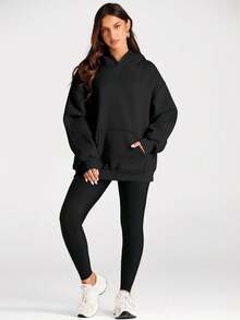 Oversized Fleece Hoodies, Fall & Winter Fashion Pullover Sweatshirts Women - 淺褐色的 - 查看 11