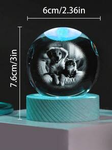 Personalized Crystal Ball Night Light ,Custom 2D Photos Crystal Ball LED Base With Colorful Light,Customized Christmas Gifts ,Personalized Gifts, Holiday Gifts, Birthdays, Anniversaries, Christmas, Personalized Christmas Ornament - Nhiều màu - Xem 12