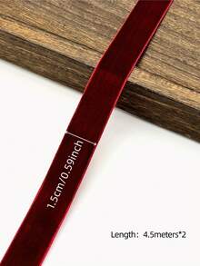 6-40mm Dark Red Color Single Sided Velvet Ribbon Festival Ribbons Jewelry Display Packaging Flower Gift Packaging Bow DIY Party Ribbons Decoration Christmas Decorations Home Christmas Gifts Christmas Decor