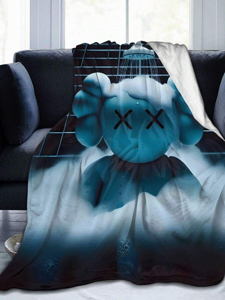 Kawss Kawaii Kaw  Blanket Super Soft Flannel Blanket Lightweight Warm And Comfortable Blanket Adult Gifts For All Seasons No Linting, Machine Washable - 黑色 - 查看 1