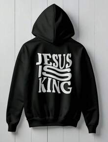 Moletom Canguru unissex jesus - Preto - Visão 2