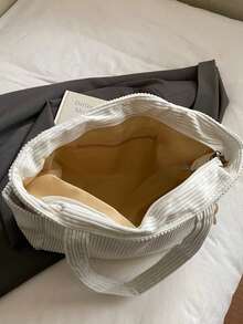 Torba typu tote z kordu, duża pojemność, nowa torba na ramię, torba szkolna do college'u, torba do szkoły