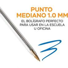 , Bolgrafo de Punto Mediano, Pluma Clsica, Cristal Dura+, Surtido de 4 Colores, 10 piezas - 10 Unidad (Paquete de 1) + Surtido de 4 colores + Bolígrafo - Ver 3