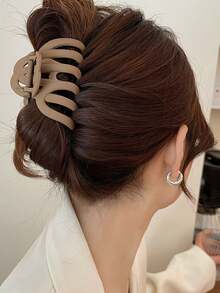 3 pezzi/1 pezzo Fermagli per capelli in plastica da donna da 9 cm, colori nero, cachi, marrone, eleganti e semplici di alta qualità, adatti per uso quotidiano, cfesta, party, pendolarismo, spiaggia, acconciature come coda di cavallo, chignon, lavaggio del viso, trucco, accessori eleganti per capelli, accessori invernali per capelli