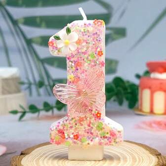 创意蝴蝶形生日蜡烛0-9