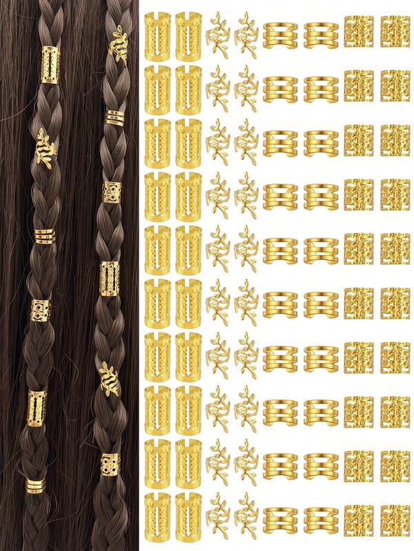 80pcs Dreadlock Hair Rings - Stylish Alloy Hair Accessories Loc Hair Jewelry For Braids For Girls And Girl