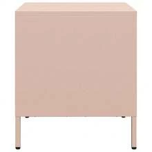 vidaXL Comodino rosa 35x39x43,5 cm acciaio