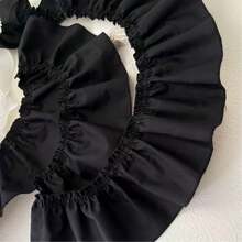 白色加宽服装裙摆、家纺、窗帘、荷叶边装饰布艺辅料