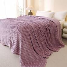 Manta de lana beige suave y cómoda de 340 g/m² - Jacquard geométrico 3D, sin desprendimiento ni pelusas, lavable a máquina - Estilo moderno y lujoso, adecuado para cama, sofá, viaje y camping, regalo ideal para familiares y amigos