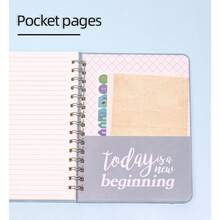 一套140页2026年计划本，包含周计划和月计划，螺旋装订，硬封面，适用于春节、教师节、圣诞节、儿童节等节日，高品质日记本，是办公、居家、学校用品、派对礼品、市场营销活动、商务礼品、广告礼品、促销品、会议礼品、福利礼品、节日礼品、奖励和纪念、公关礼品的理想之选。 - 彩色 - 查看 8