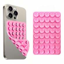 1pc, 40pcs Classic Silicone Suction Cup Double-Sided Handheld Selfie Stick And Stand, Multi-Function Sticky Phone Holder, Reusable Sticky Pad For Phone Stand Or Grip, For Selfie, Video Etc. - Easy Stick, Easy Clean, Suitable For IPhone And Android - Ideal For Shower, Video Recording And Photography Compatible With IPhone, Android Phone, Gift For Birthday, Family, Friends Phone Accessories