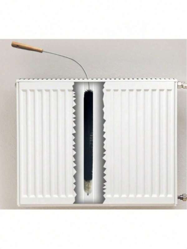 2 Radiator Cleaning Brush, Flexible Long Wooden Handle Cleaning Duster, For Heaters And Dryers, Lint And Washing Machines - Suitable For Cleaning Flat Radiators(The Style Will Be Randomly Dispatched)